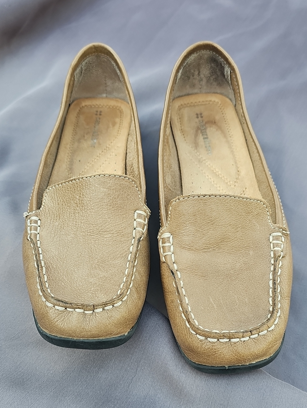 Naturalizer Century Women's Tan/Brown Leather Slip-On Moccasin AA